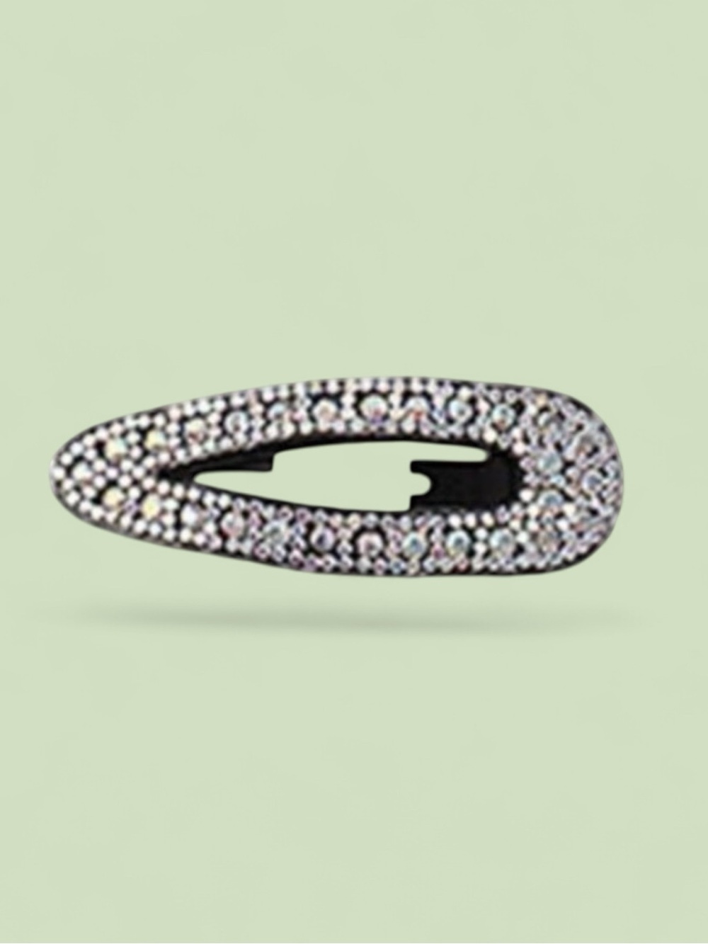 Rhinestone Embellished Snap Hair Clip Set of 2 - Picture 2 of 6